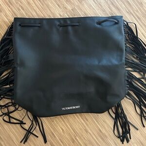 Victoria’s Secret Black Fringe Backpack - Brand New